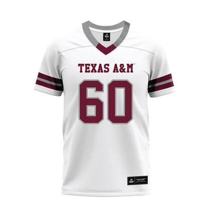 Texas A&M - NCAA Football : Trey Zuhn III - White Premium Football Jersey-0