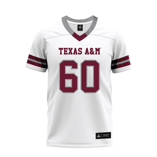 Texas A&M - NCAA Football : Trey Zuhn III - White Premium Football Jersey-0