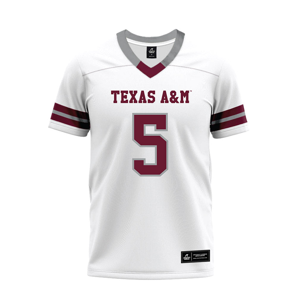 Texas A&M - NCAA Football : DJ Hicks - White Premium Football Jersey-0