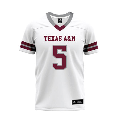Texas A&M - NCAA Football : DJ Hicks - White Premium Football Jersey-0