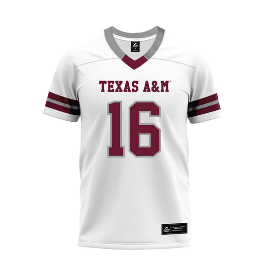 Texas A&M - NCAA Football : Miles O'Neill - White Premium Football Jersey-0