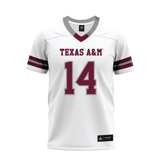 Texas A&M - NCAA Football : Eli Morcos - White Premium Football Jersey-0