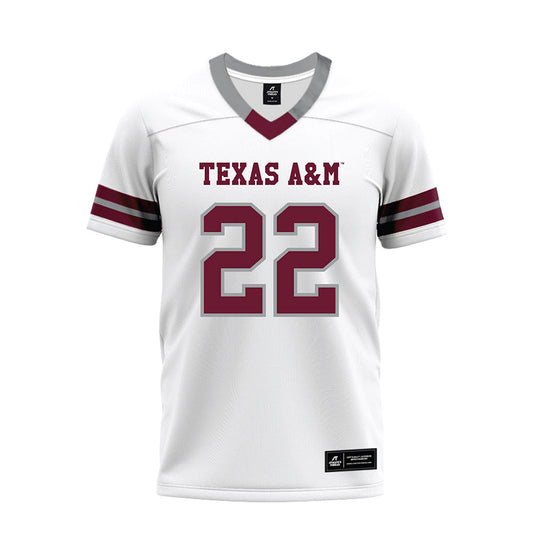 Texas A&M - NCAA Football : EJ Smith - White Premium Football Jersey-0