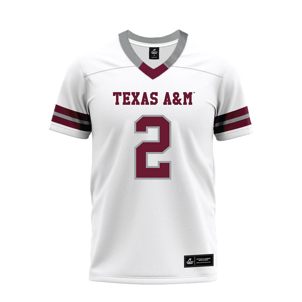 Texas A&M - NCAA Football : Dezz Ricks - White Premium Football Jersey-0