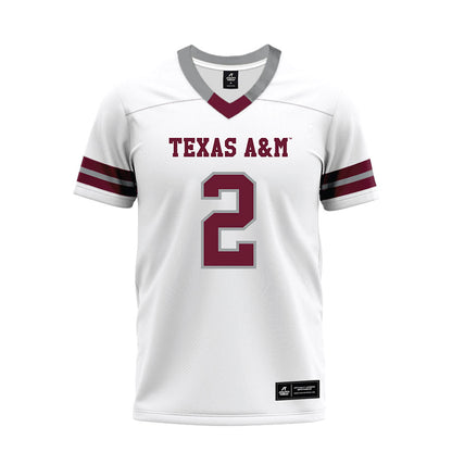 Texas A&M - NCAA Football : Dezz Ricks - White Premium Football Jersey-0