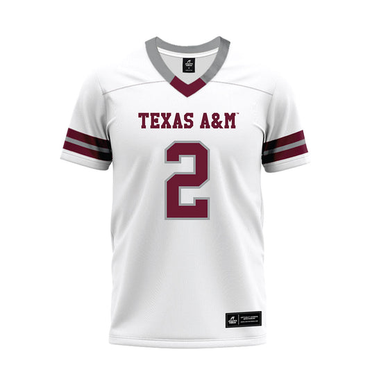 Texas A&M - NCAA Football : Dezz Ricks - White Premium Football Jersey-0