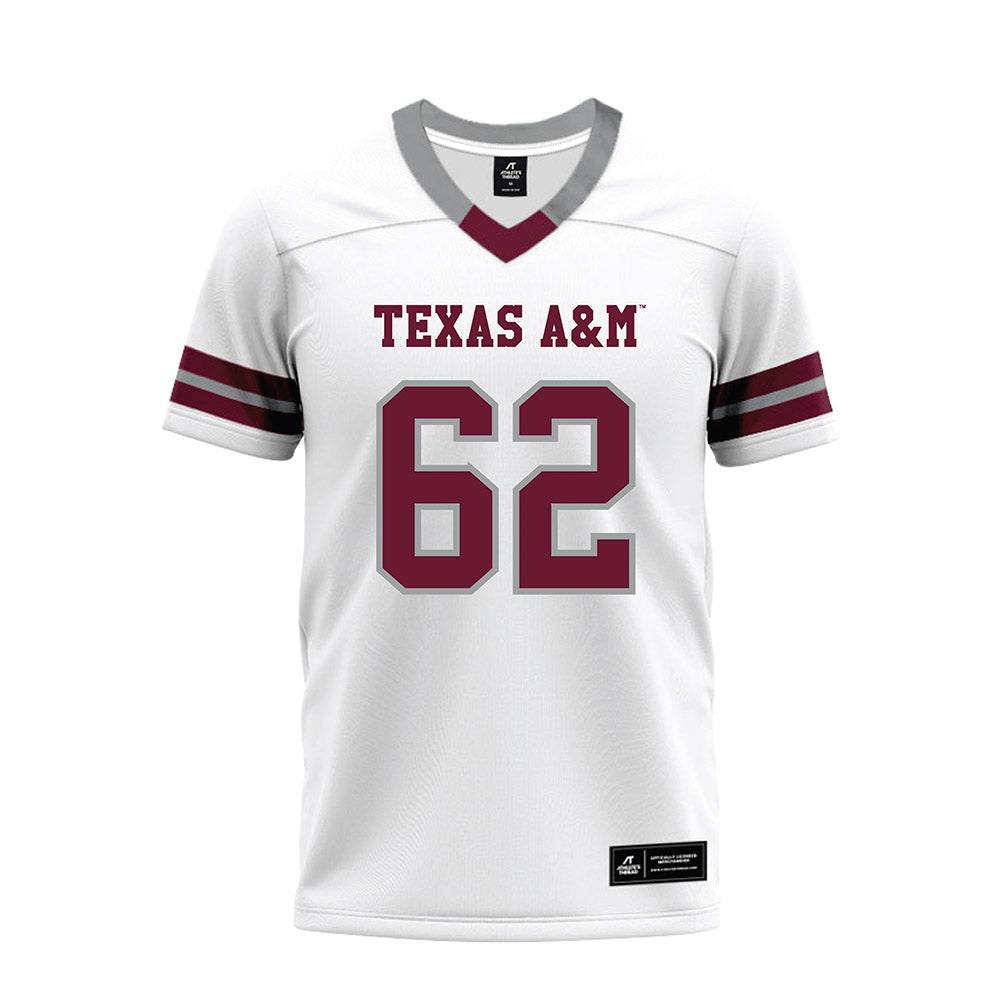 Texas A&M - NCAA Football : Marcus Garcia - White Premium Football Jersey-0