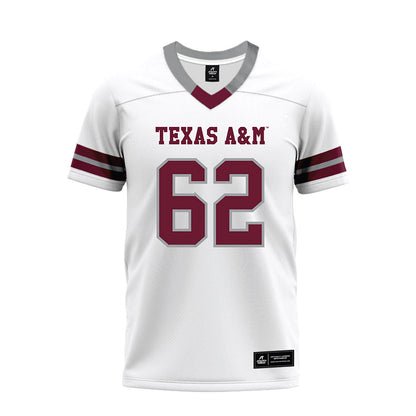 Texas A&M - NCAA Football : Marcus Garcia - White Premium Football Jersey-0