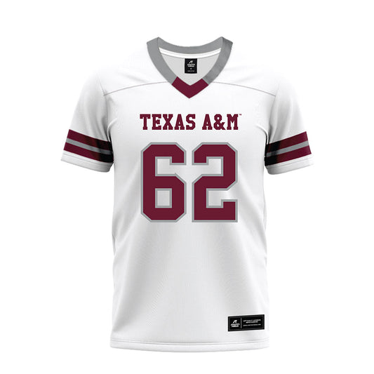 Texas A&M - NCAA Football : Marcus Garcia - White Premium Football Jersey-0