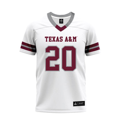 Texas A&M - NCAA Football : Adonyss Currie - White Premium Football Jersey-0