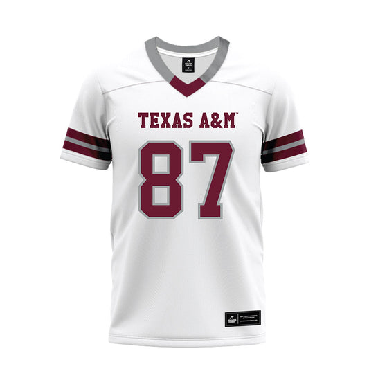 Texas A&M - NCAA Football : Nate Boerkircher - White Premium Football Jersey-0