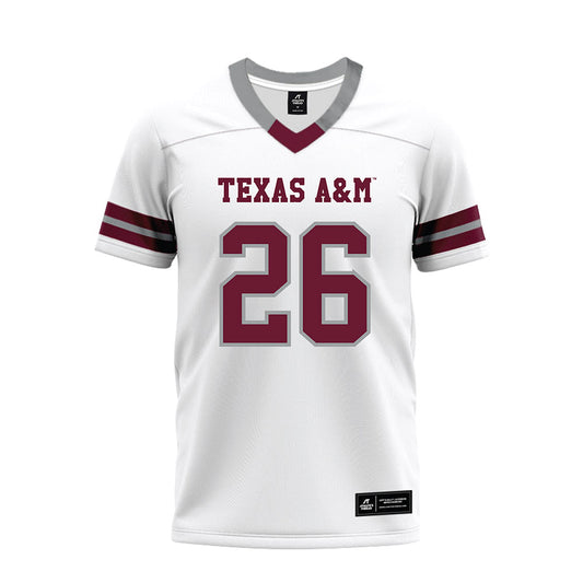 Texas A&M - NCAA Football : Layne Gerke - White Premium Football Jersey-0