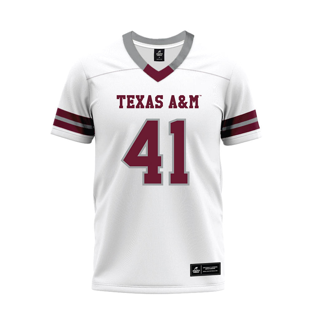Texas A&M - NCAA Football : AJ DiNota - White Premium Football Jersey-0