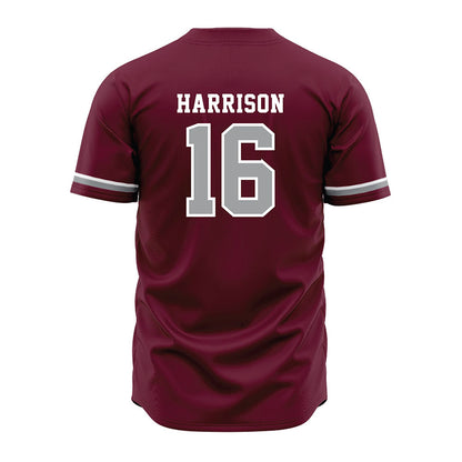 Texas A&M - NCAA Baseball : Bear Harrison - Maroon Jersey-1