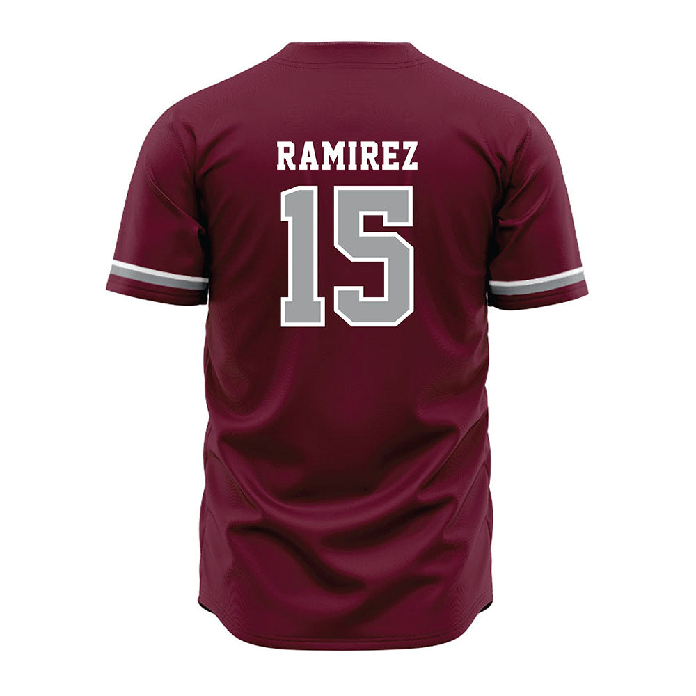 Texas A&M - NCAA Baseball : David Ramirez - Maroon Jersey-1