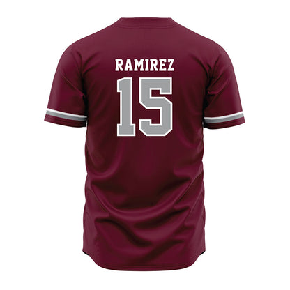 Texas A&M - NCAA Baseball : David Ramirez - Maroon Jersey-1