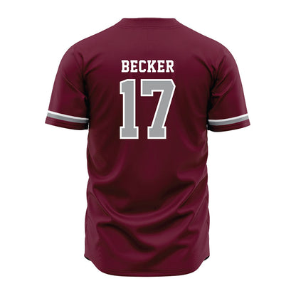Texas A&M - NCAA Baseball : Zane Becker - Maroon Jersey-1