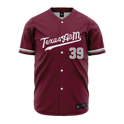 Texas A&M - NCAA Baseball : Ethan Darden - Maroon Jersey-0