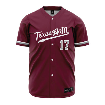 Texas A&M - NCAA Baseball : Zane Becker - Maroon Jersey-0
