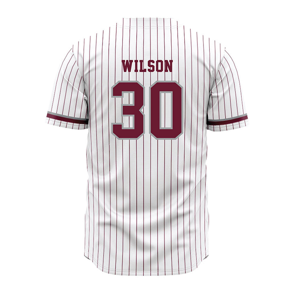 Texas A&M - NCAA Baseball : Kaiden Wilson - White Jersey-1