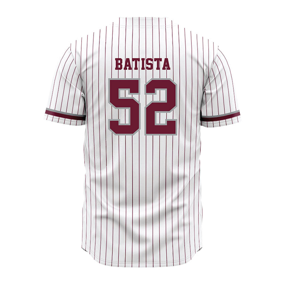 Texas A&M - NCAA Baseball : Elijah Batista - White Jersey-1