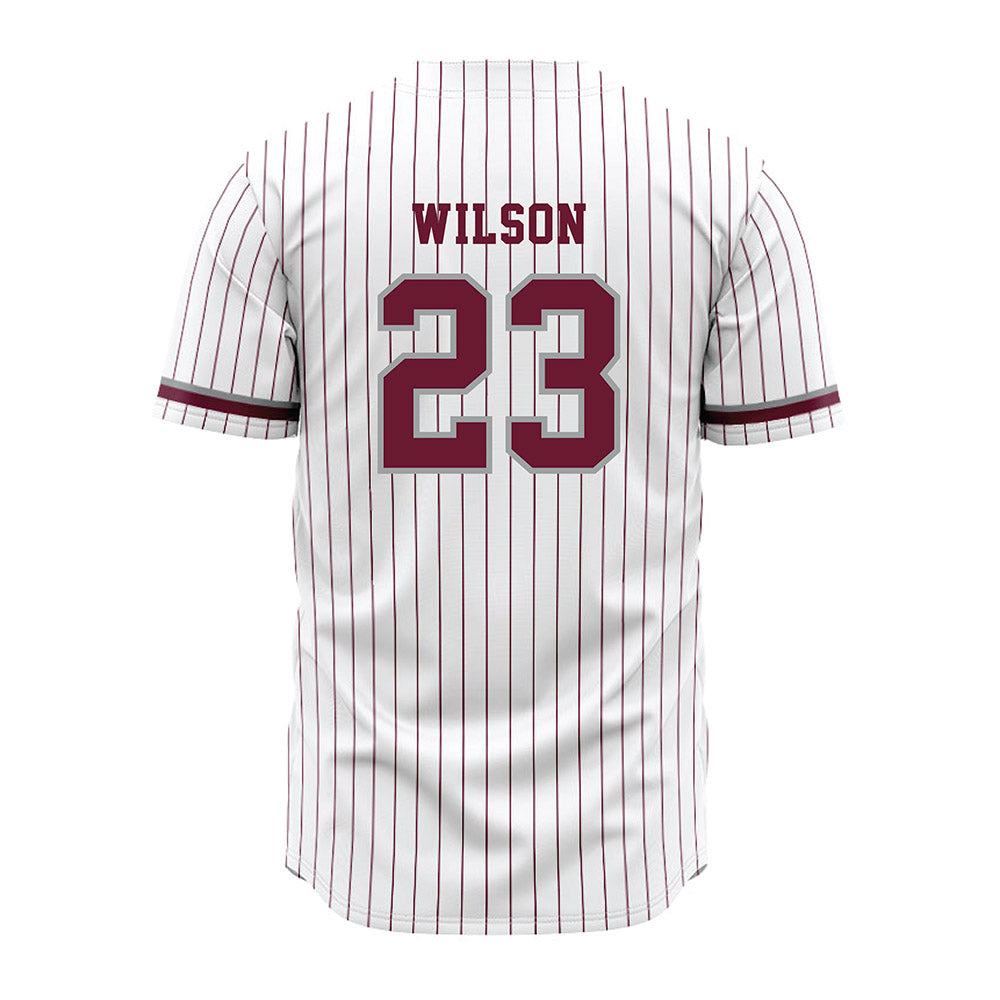 Texas A&M - NCAA Baseball : Jorian Wilson - White Jersey-1