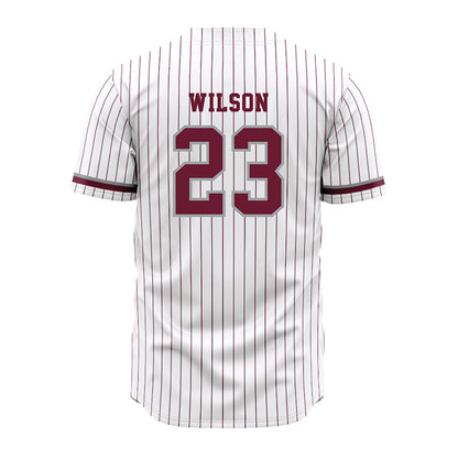 Texas A&M - NCAA Baseball : Jorian Wilson - White Jersey-1