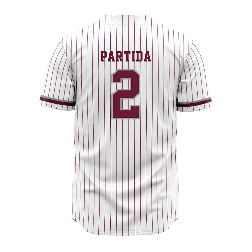Texas A&M - NCAA Baseball : Nico Partida - White Jersey-1