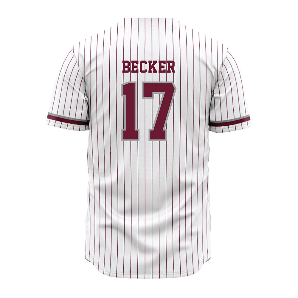 Texas A&M - NCAA Baseball : Zane Becker - White Jersey-1