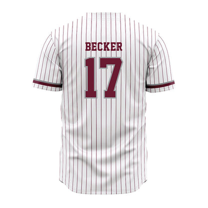 Texas A&M - NCAA Baseball : Zane Becker - White Jersey-1