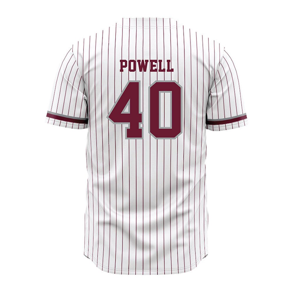 Texas A&M - NCAA Baseball : Cooper Powell - White Jersey-1