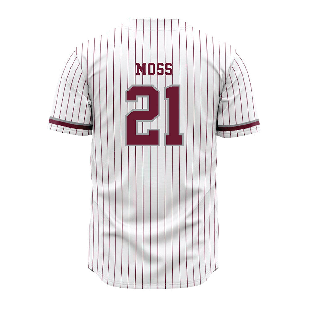 Texas A&M - NCAA Baseball : Weston Moss - White Jersey-1