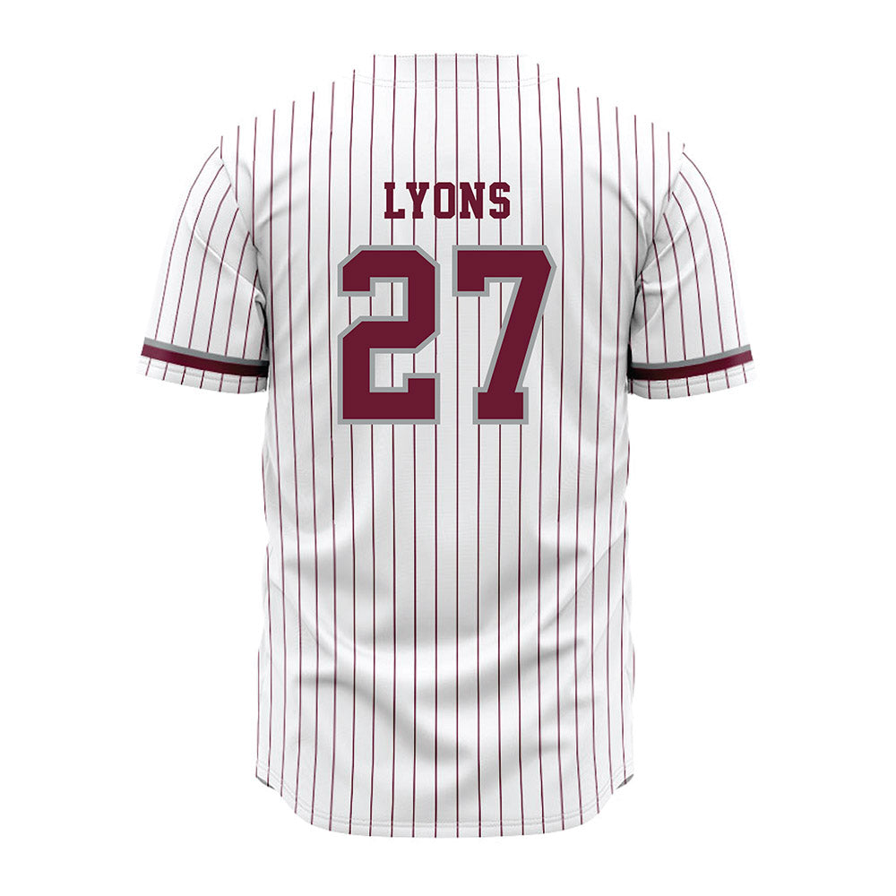 Texas A&M - NCAA Baseball : Gavin Lyons - White Jersey-1