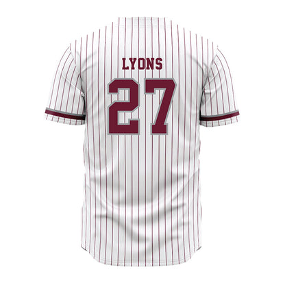 Texas A&M - NCAA Baseball : Gavin Lyons - White Jersey-1