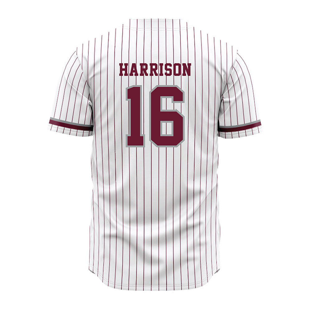 Texas A&M - NCAA Baseball : Bear Harrison - White Jersey-1
