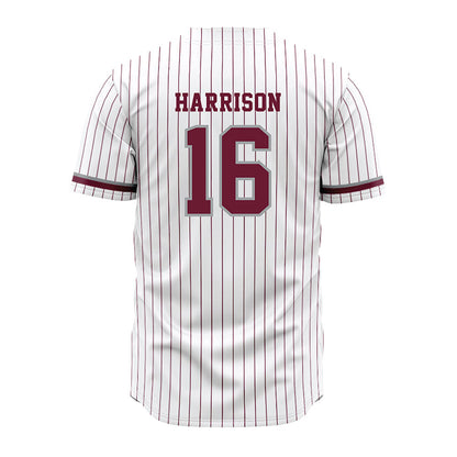 Texas A&M - NCAA Baseball : Bear Harrison - White Jersey-1