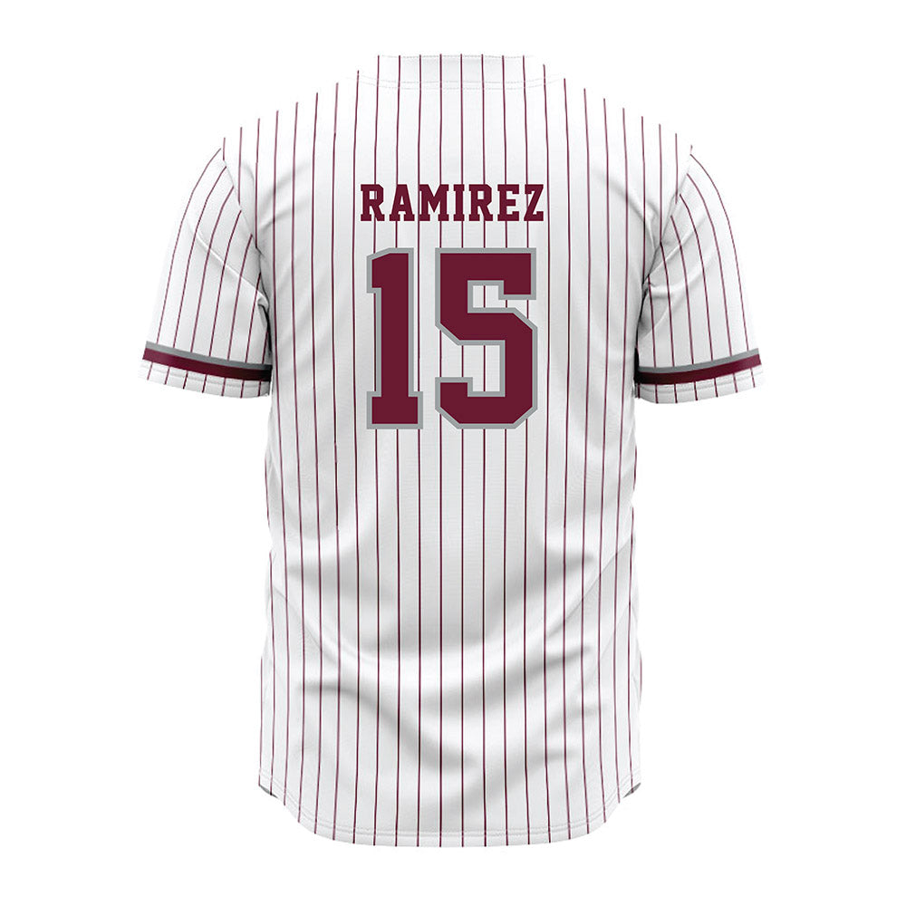 Texas A&M - NCAA Baseball : David Ramirez - White Jersey-1