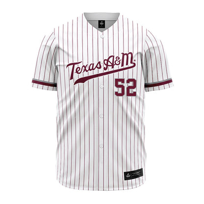 Texas A&M - NCAA Baseball : Elijah Batista - White Jersey-0