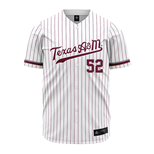 Texas A&M - NCAA Baseball : Elijah Batista - White Jersey-0