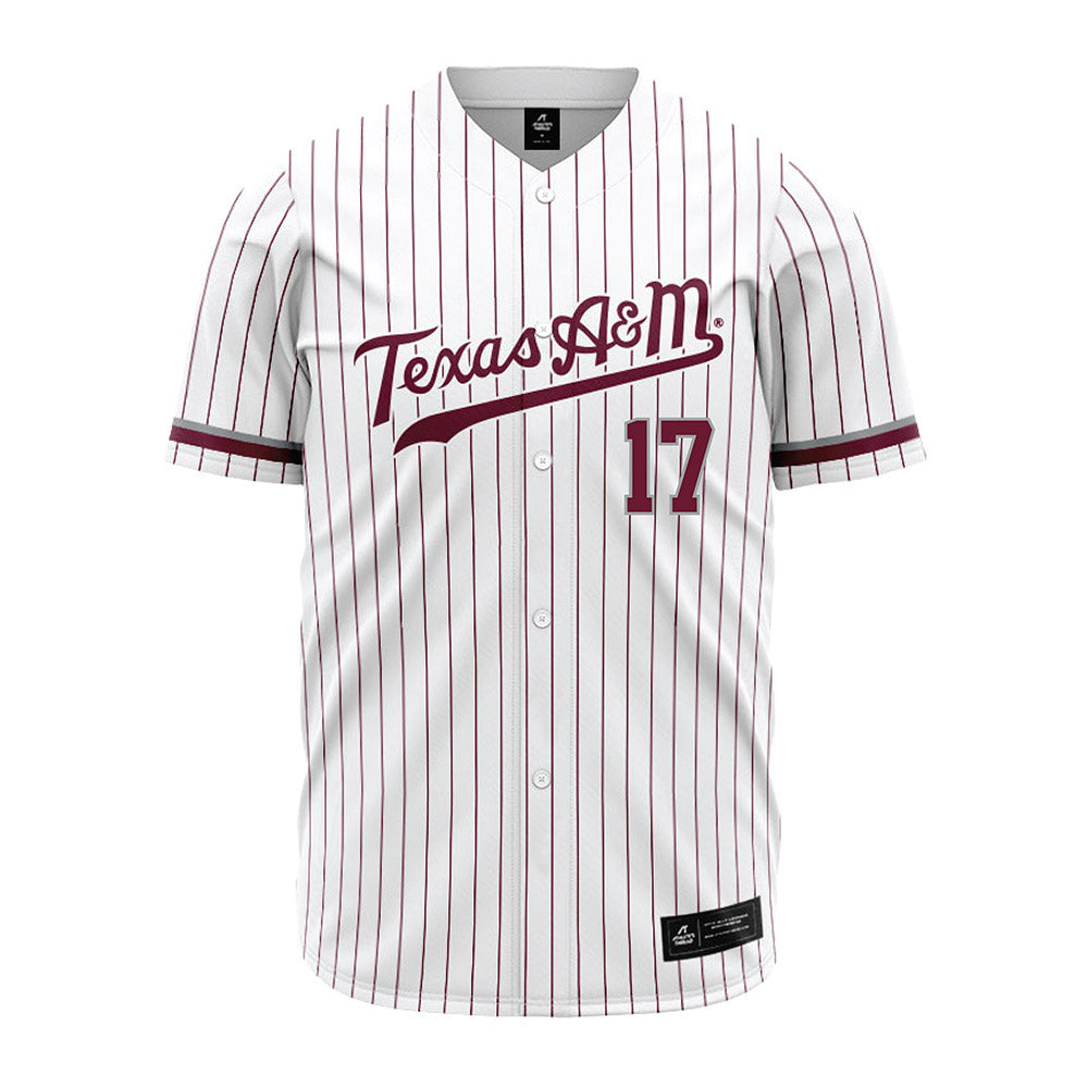 Texas A&M - NCAA Baseball : Zane Becker - White Jersey-0
