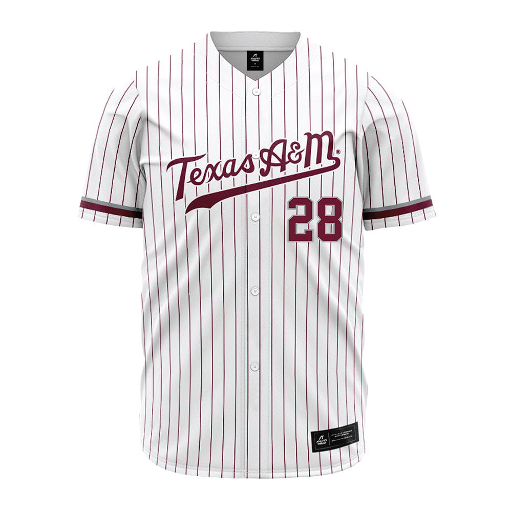 Texas A&M - NCAA Baseball : Caden McCoy - White Jersey-0