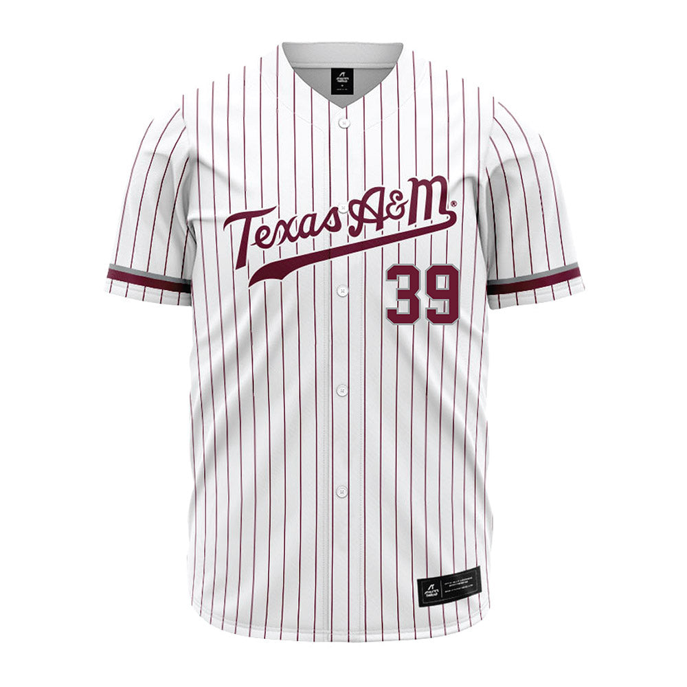 Texas A&M - NCAA Baseball : Ethan Darden - White Jersey-0