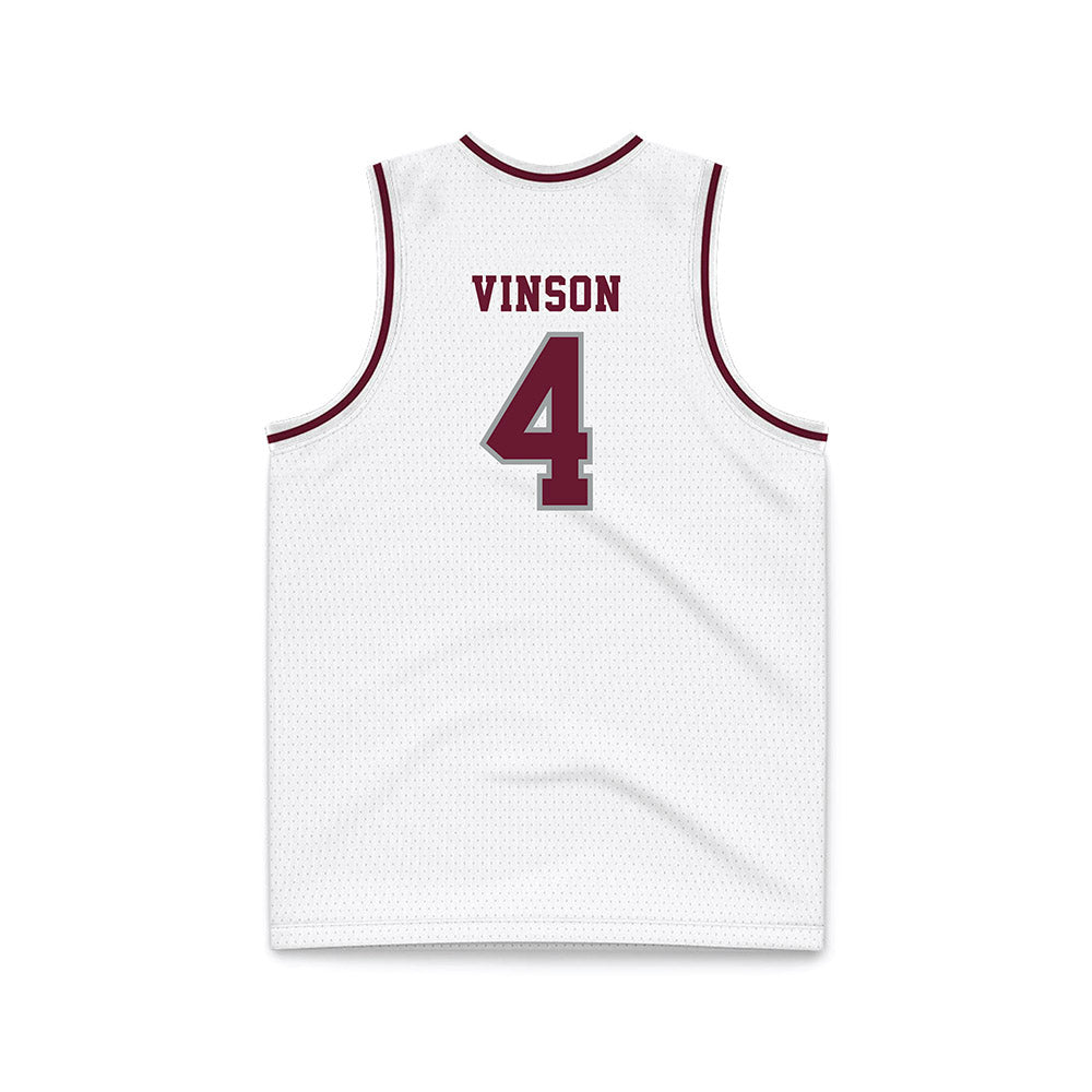 Texas A&M - NCAA Men's Basketball : Jamie Vinson - White Basketball Jersey-1
