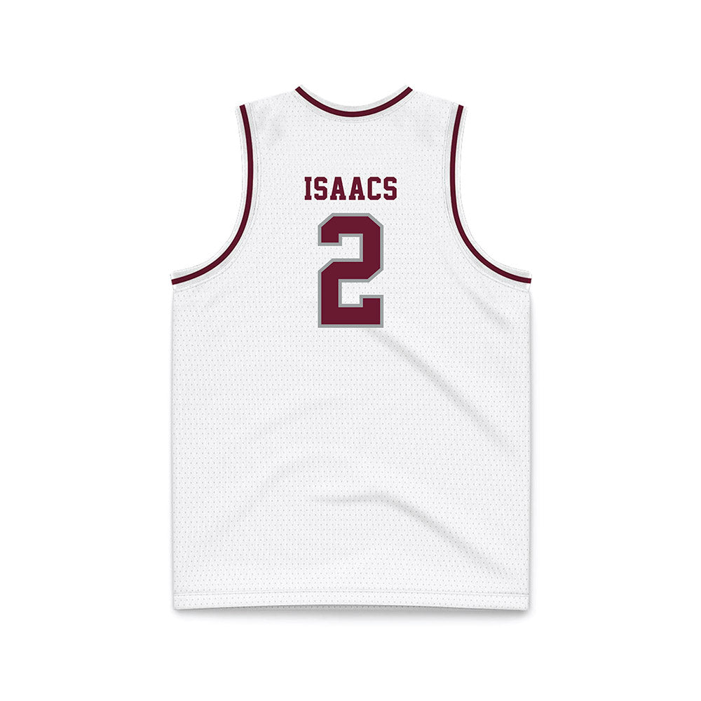 Texas A&M - NCAA Men's Basketball : Pop Isaacs - White Basketball Jersey-1