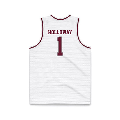 Texas A&M - NCAA Men's Basketball : Josh Holloway - White Basketball Jersey-1