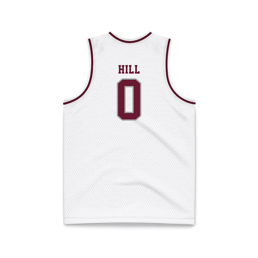 Texas A&M - NCAA Men's Basketball : Marcus Hill - White Basketball Jersey-1