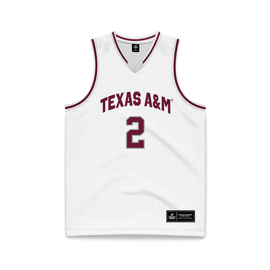 Texas A&M - NCAA Men's Basketball : Pop Isaacs - White Basketball Jersey-0
