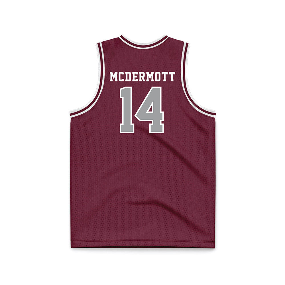 Texas A&M - NCAA Men's Basketball : Chris Mcdermott - Maroon Basketball Jersey-1