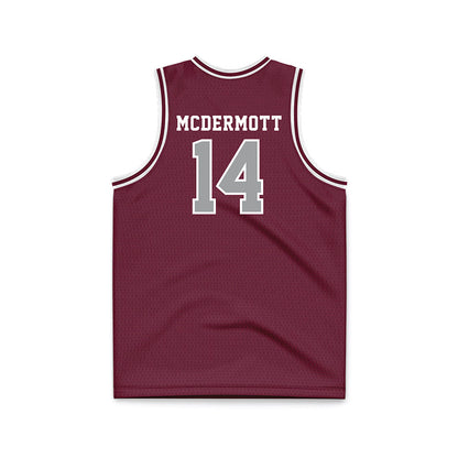 Texas A&M - NCAA Men's Basketball : Chris Mcdermott - Maroon Basketball Jersey-1