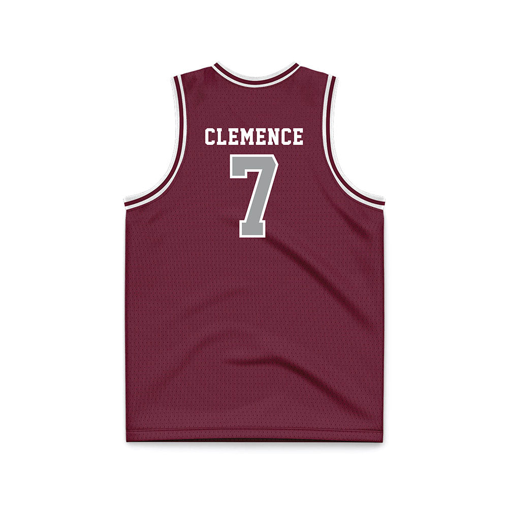 Texas A&M - NCAA Men's Basketball : Zach Clemence - Maroon Basketball Jersey-1